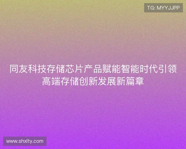 同友科技存储芯片产品赋能智能时代引领高端存储创新发展新篇章 同友科技存储芯片产品赋能智能时代引领高端存储创新发展新篇章
